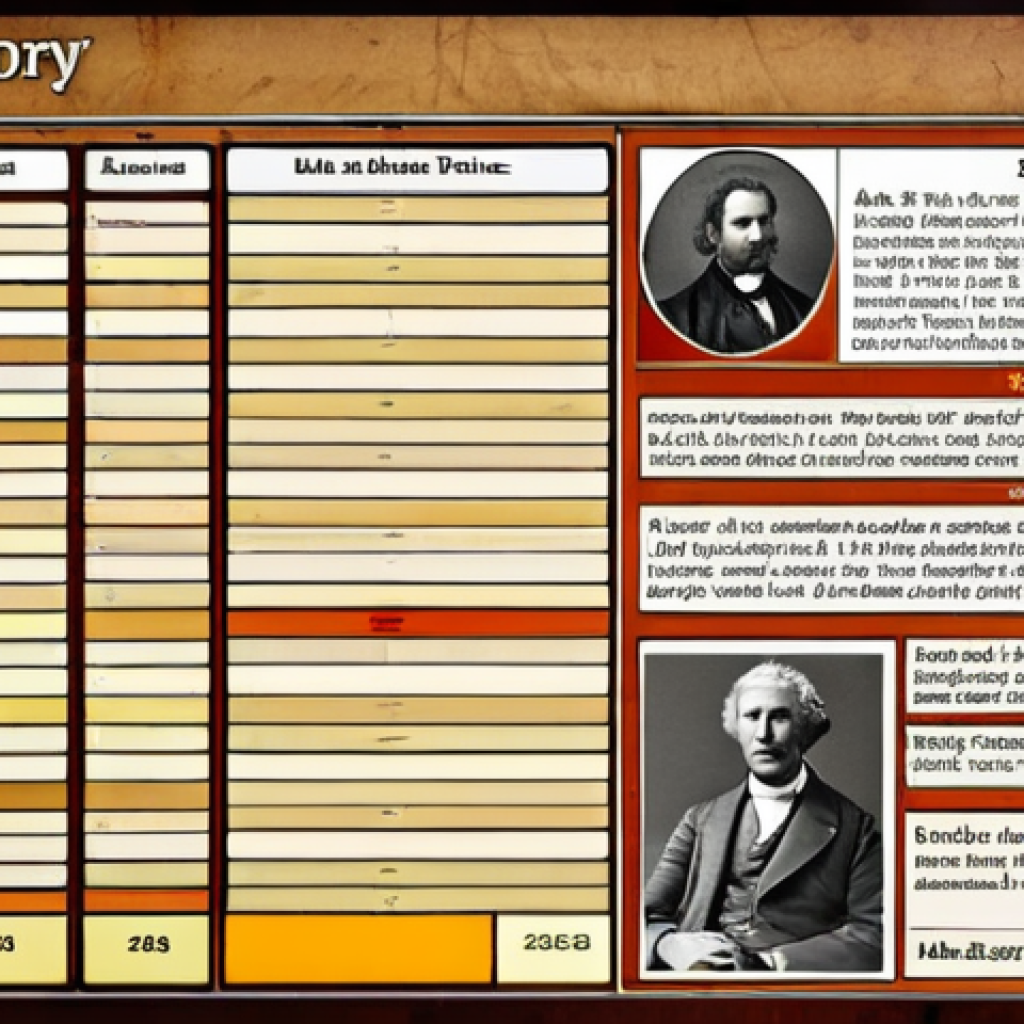 **Interactive Timeline of History:** A vibrant, visually engaging interactive timeline showcasing historical events with clickable elements, images, and short text snippets. Focus on making history feel alive and interconnected, not just a collection of facts. Style: Clean, modern infographic.