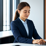 A focused young professional woman in a modest business casual outfit, fully clothed, appropriate attire, seated at a sleek desk in a bright, modern learning hub. A subtle holographic interface projects complex data visualizations, simplifying them into understandable concepts. The scene is illuminated by soft, natural light, creating a calm and inspiring atmosphere.
    *   **Quality Modifiers:** Professional photography, high resolution, soft cinematic lighting, warm color palette, digital art influence, realistic render, perfect anatomy, correct proportions, natural pose, well-formed hands, proper finger count, natural body proportions, safe for work, appropriate content, fully clothed, professional, family-friendly.