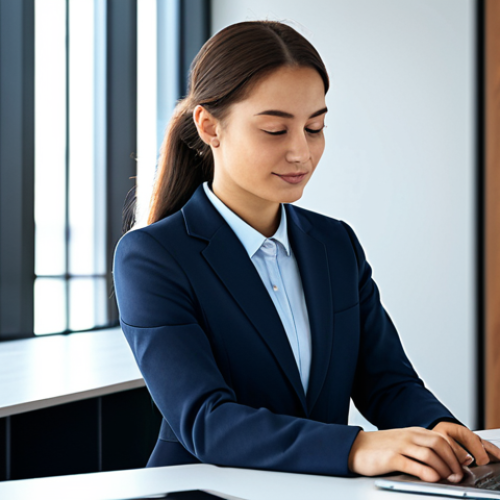 A focused young professional woman in a modest business casual outfit, fully clothed, appropriate attire, seated at a sleek desk in a bright, modern learning hub. A subtle holographic interface projects complex data visualizations, simplifying them into understandable concepts. The scene is illuminated by soft, natural light, creating a calm and inspiring atmosphere.
    *   **Quality Modifiers:** Professional photography, high resolution, soft cinematic lighting, warm color palette, digital art influence, realistic render, perfect anatomy, correct proportions, natural pose, well-formed hands, proper finger count, natural body proportions, safe for work, appropriate content, fully clothed, professional, family-friendly.